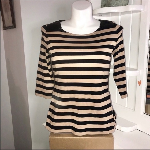 Tommy Hilfiger Tops - Tommy Hilfiger Striped Quilted Faux Leather Size M
